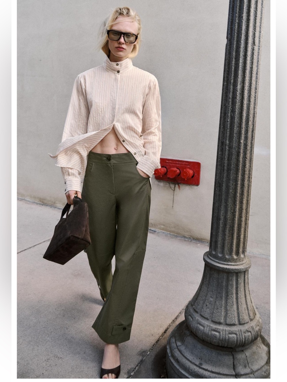 Zara Barrel Pants with belt loop